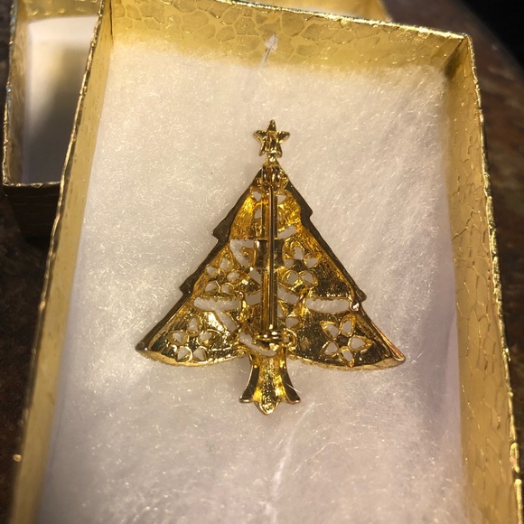 Vintage Christmas Tree Brooch Pin - Picture 4 of 4